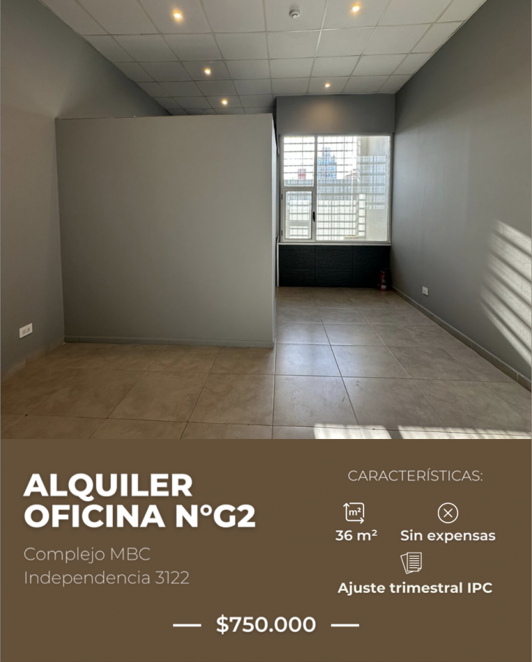 Oficina en Alquiler 36m2