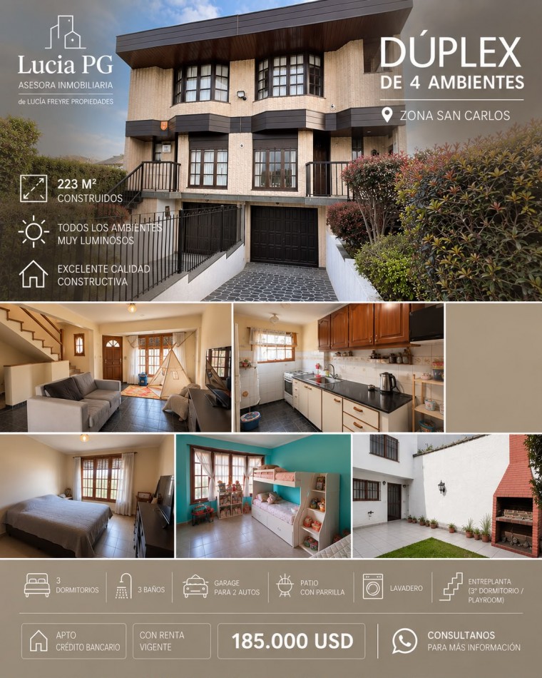 Duplex 4 ambientes. Barrio San Carlos